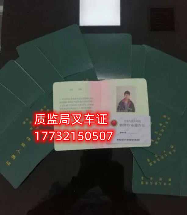 石家莊質監局叉車證樣本